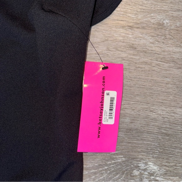 Betsey Johnson Womens Sz 2 A Line Sheath Dress Black Cap Bead Sleeve Above Knee - Picture 4 of 4